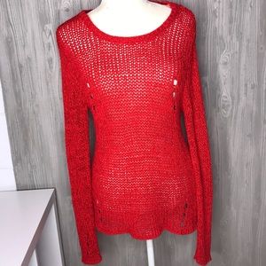 Miracle Brand Red Long Sleeve Knitted Sweater